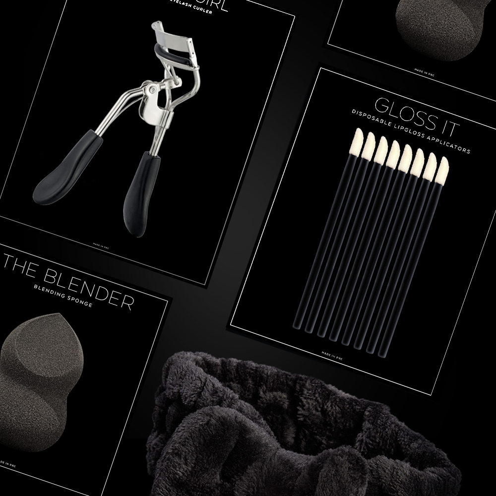 Professional makeup brushes and beauty tools