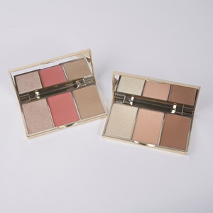 Custom Highlighter Makeup Pigment 3 Color Wholesale Pressed Powder Highlighter Palette Private Label Highlighter
