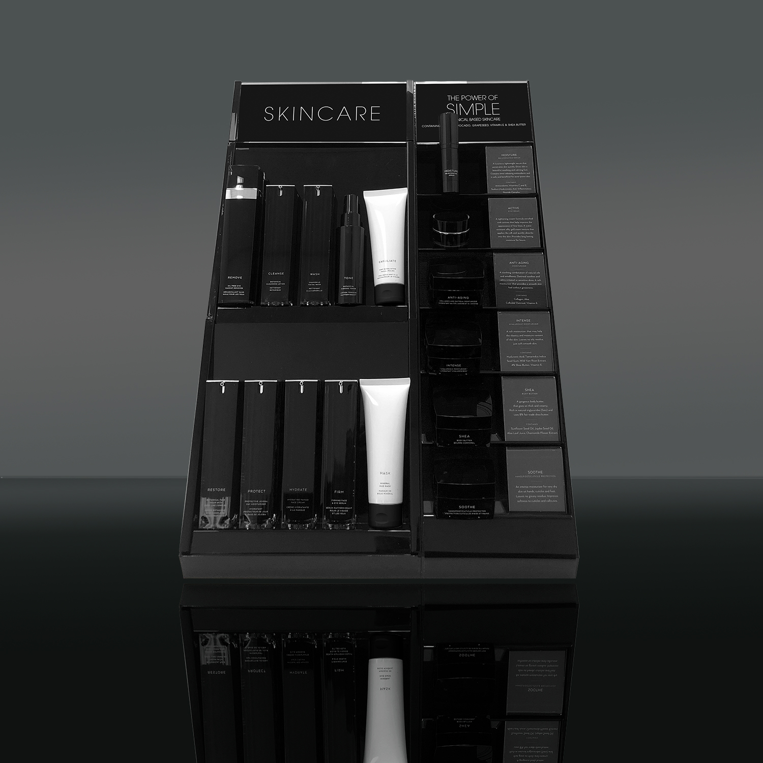 Skincare Merchandising Display Stand Units